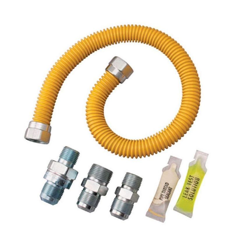 Conector de gas Dormont 61 cm 1/2" OD con recubrimiento amarillo