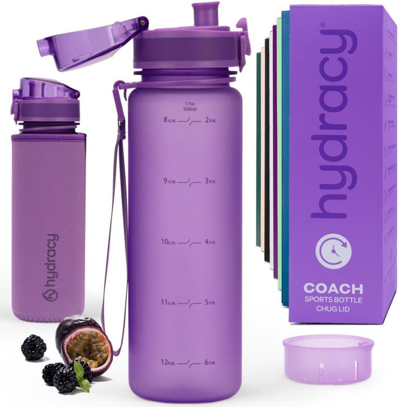 Botella Hydracy 500 ml libre de BPA con infusor de frutas Berry Blue
