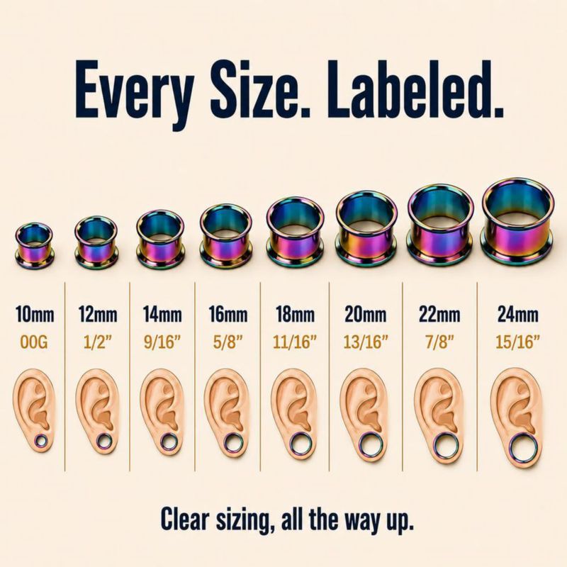 Kit de gauges para orejas BodyJ4You 36 piezas 00G‑25 mm