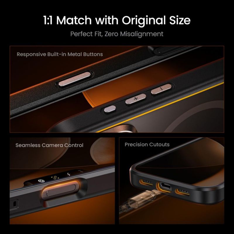 Funda Magnética AOHI para iPhone 17 Pro MagSafe – Delgada y Negra