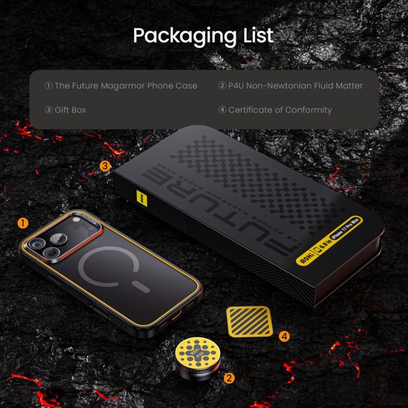 Funda Magnética AOHI para iPhone 17 Pro MagSafe – Delgada y Negra