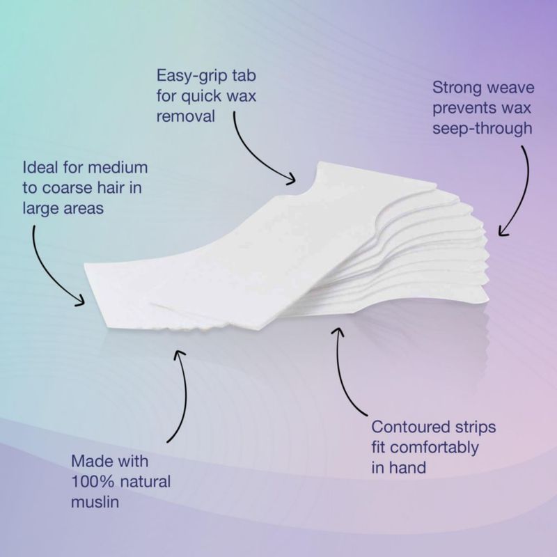 Tiras de Cera Muselina SATIN SMOOTH EZ Grip 100 unidades