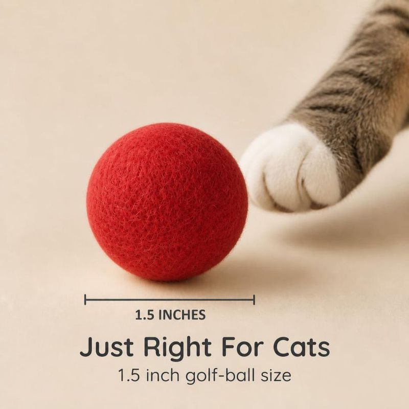 Juguetes de lana para gato Earthtone Solutions 4 cm paquete de 6
