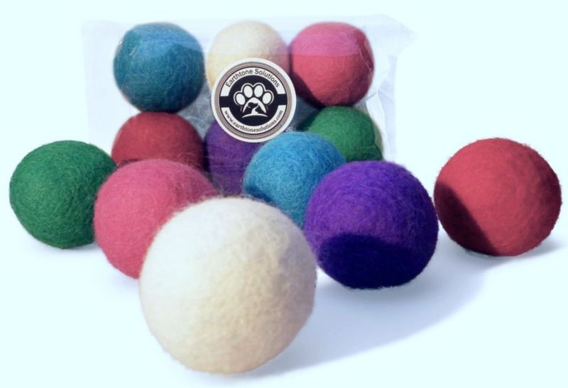 Juguetes de lana para gato Earthtone Solutions 4 cm paquete de 6