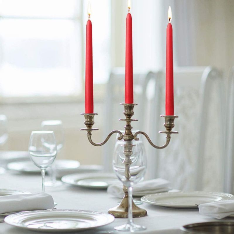 Velas de pilar Howemon 30 cm rojas paquete de 14 sin goteo