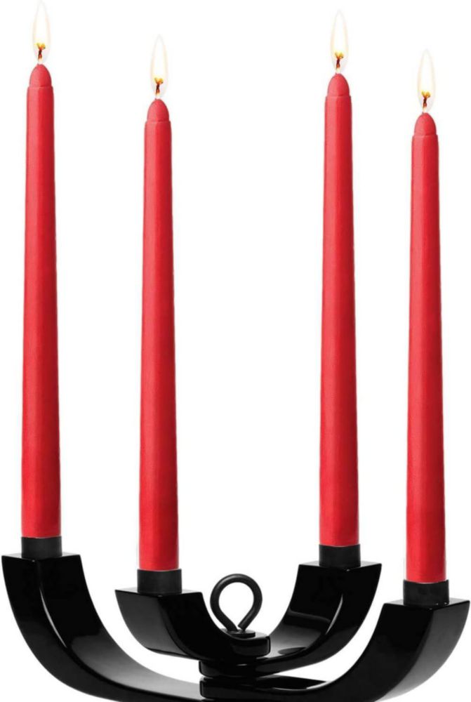 Velas de pilar Howemon 30 cm rojas paquete de 14 sin goteo