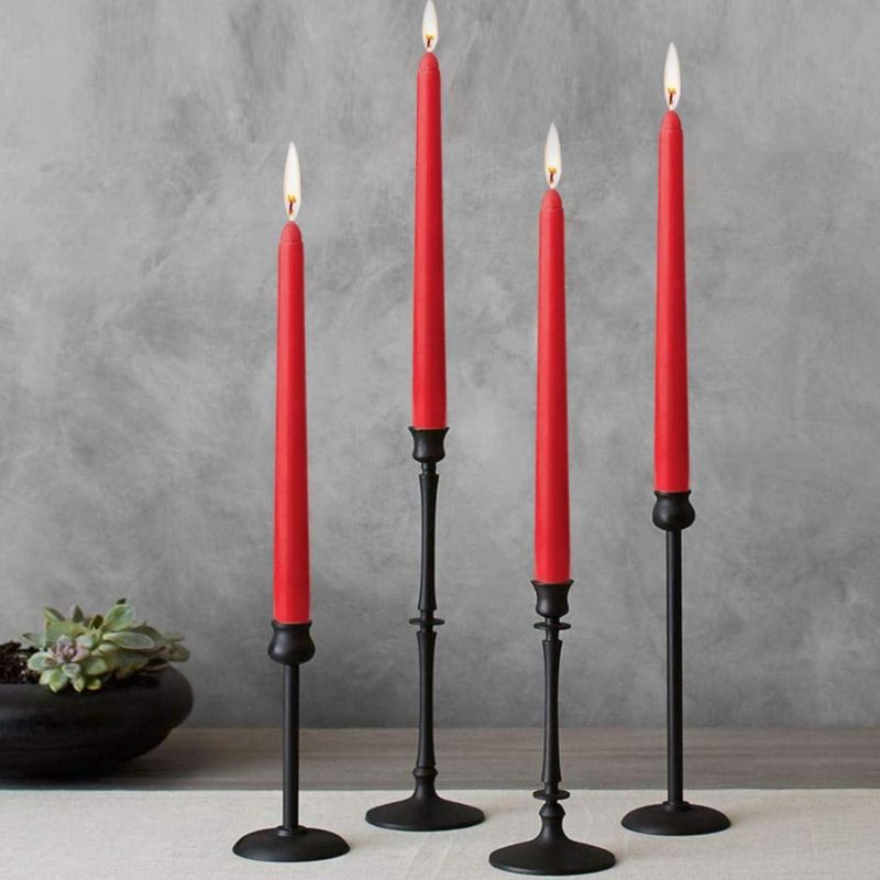Velas de pilar Howemon 30 cm rojas paquete de 14 sin goteo