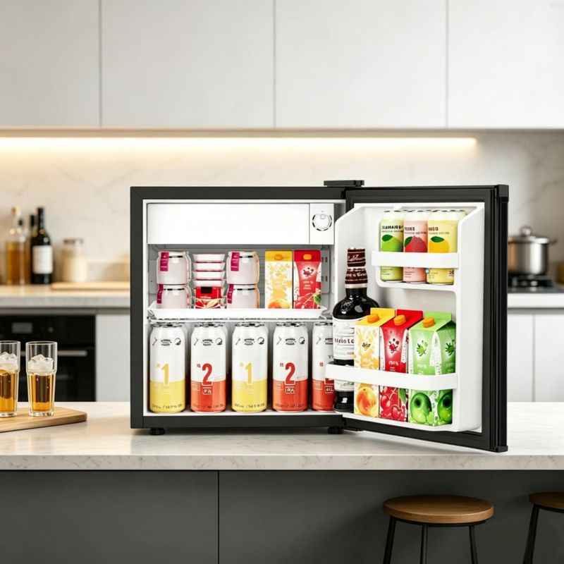 Mini nevera Electactic de 46 cm color negro eficiente energéticamente