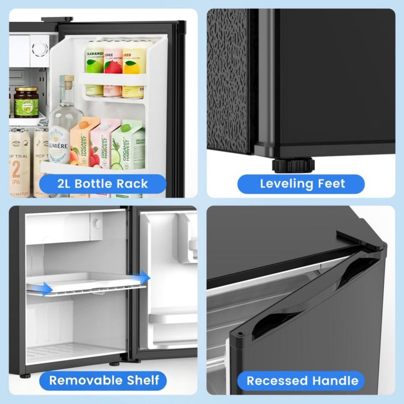 Mini nevera Electactic de 46 cm color negro eficiente energéticamente