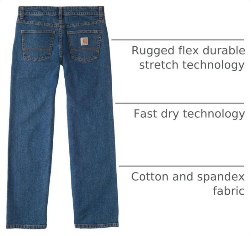 Pantalones Carhartt Niños 4 años Lavado medio