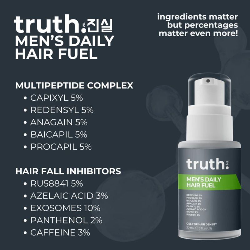 Suero capilar para hombres truth진실 Growth Fuel 30 ml