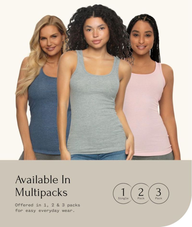 Top sin mangas Felina Talla S Pack de 3 Acanalado