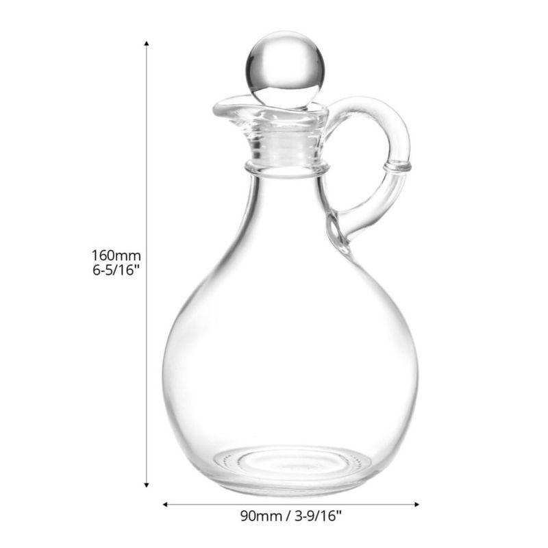 Botellas QWORK 240 ml Vidrio Transparente para Aceite y Vinagre – Pack de 2