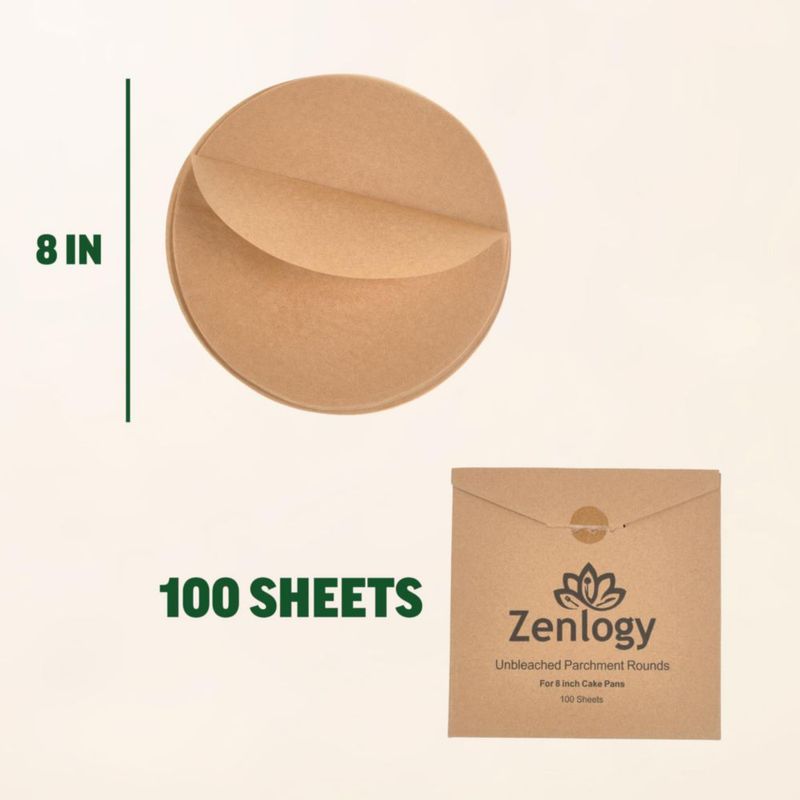 Papel pergamino Zenlogy redondos de 20 cm 100 hojas