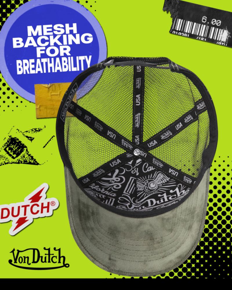 Gorra Von Dutch de Terciopelo Trucker Snapback Unisex