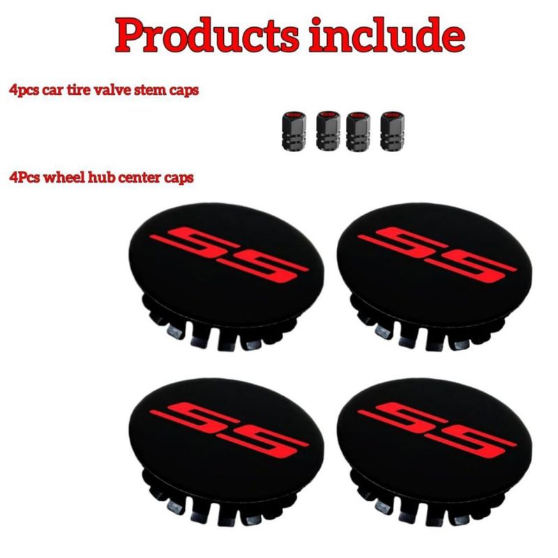 Tapón de cubo YANGFANGV 66 mm Pack de 4 estilo acero inoxidable plateado