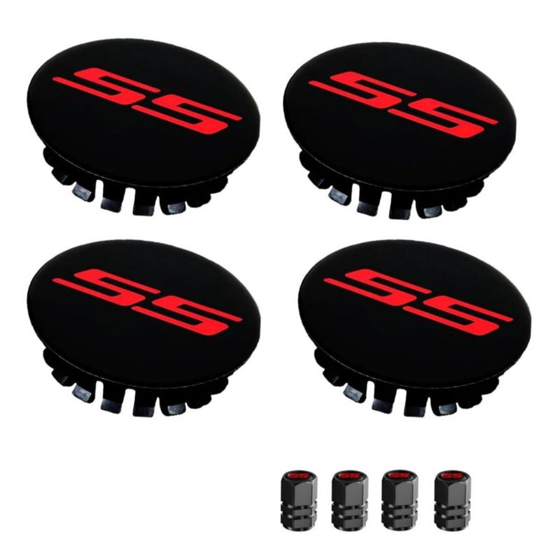 Tapón de cubo YANGFANGV 66 mm Pack de 4 estilo acero inoxidable plateado