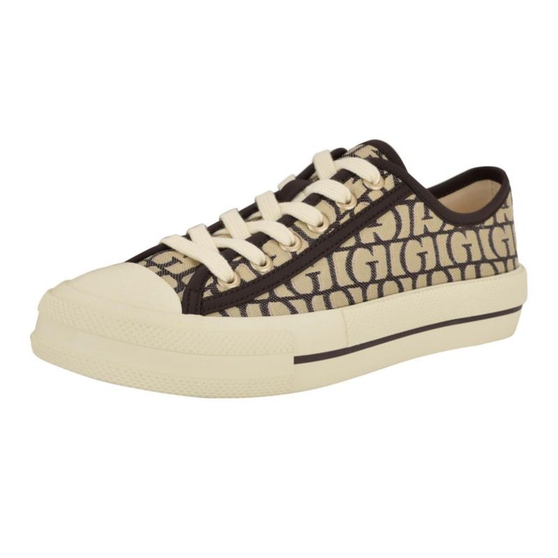 Zapatillas GUESS Carey de lona baja color marrón oscuro