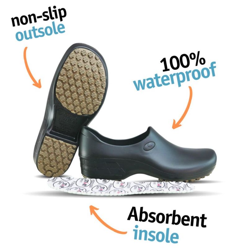 Zapatos de Enfermería Sticky 25 cm negro impermeable antideslizante