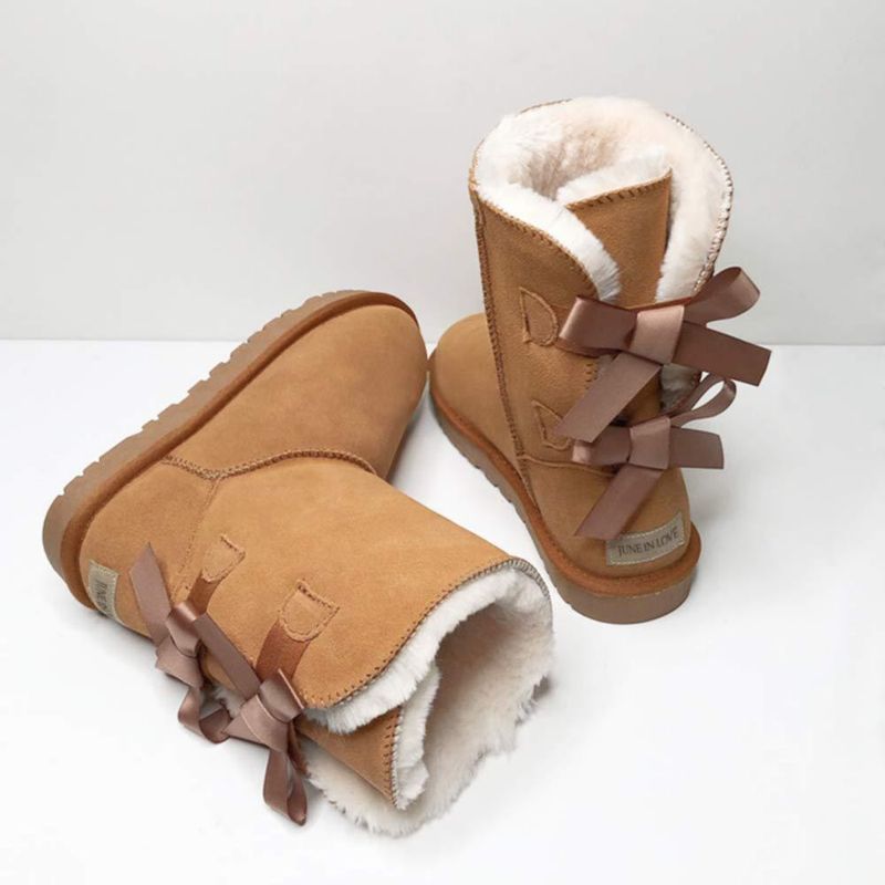 Bota Joy In Love US 8 color castaño con lazo trasero
