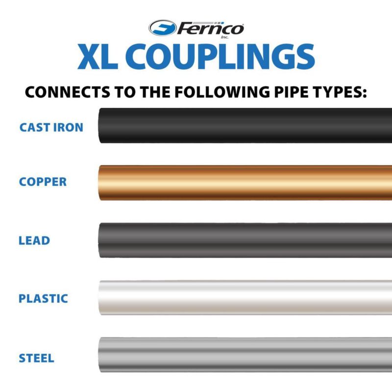 Acoplamiento de tubería flexible Fernco XL 1056-332 3» CI/plástico/acero