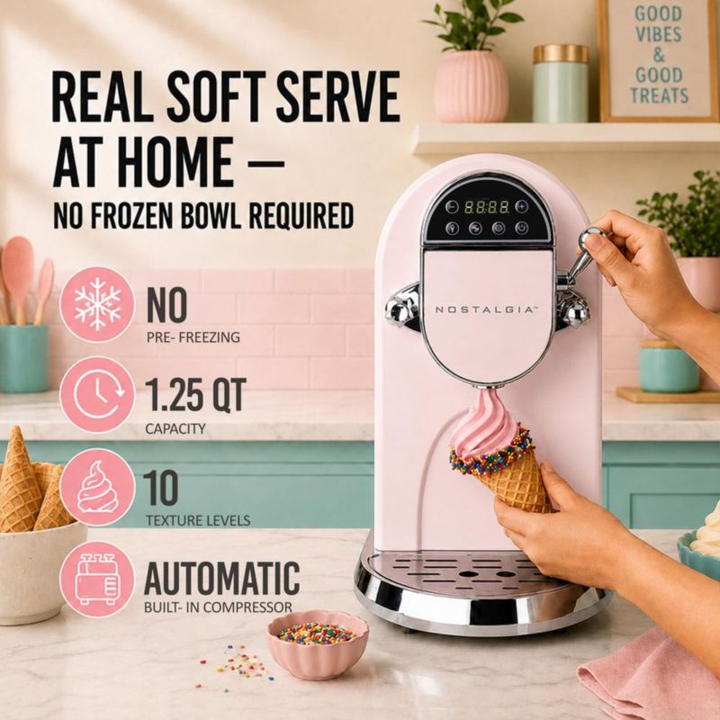 Máquina de Helado Nostalgia 125 L con Modo de Autolimpieza