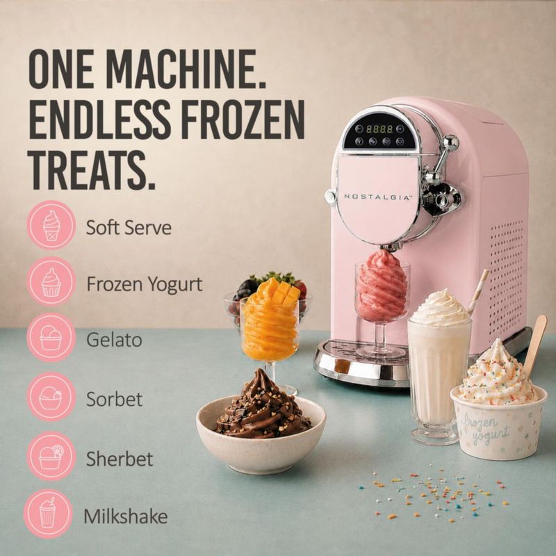 Máquina de Helado Nostalgia 125 L con Modo de Autolimpieza