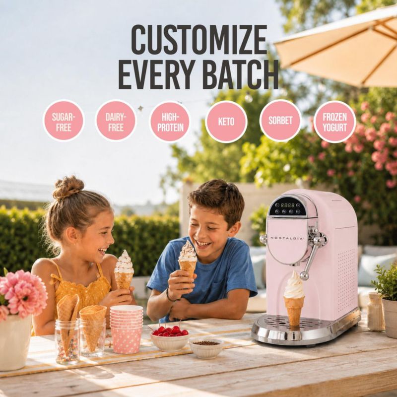 Máquina de Helado Nostalgia 125 L con Modo de Autolimpieza