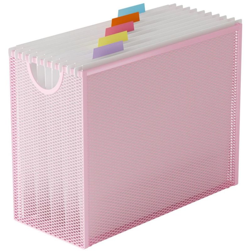 Organizador de Archivos GoldOrcle 31x24x14 cm Rosa con 5 Carpetas
