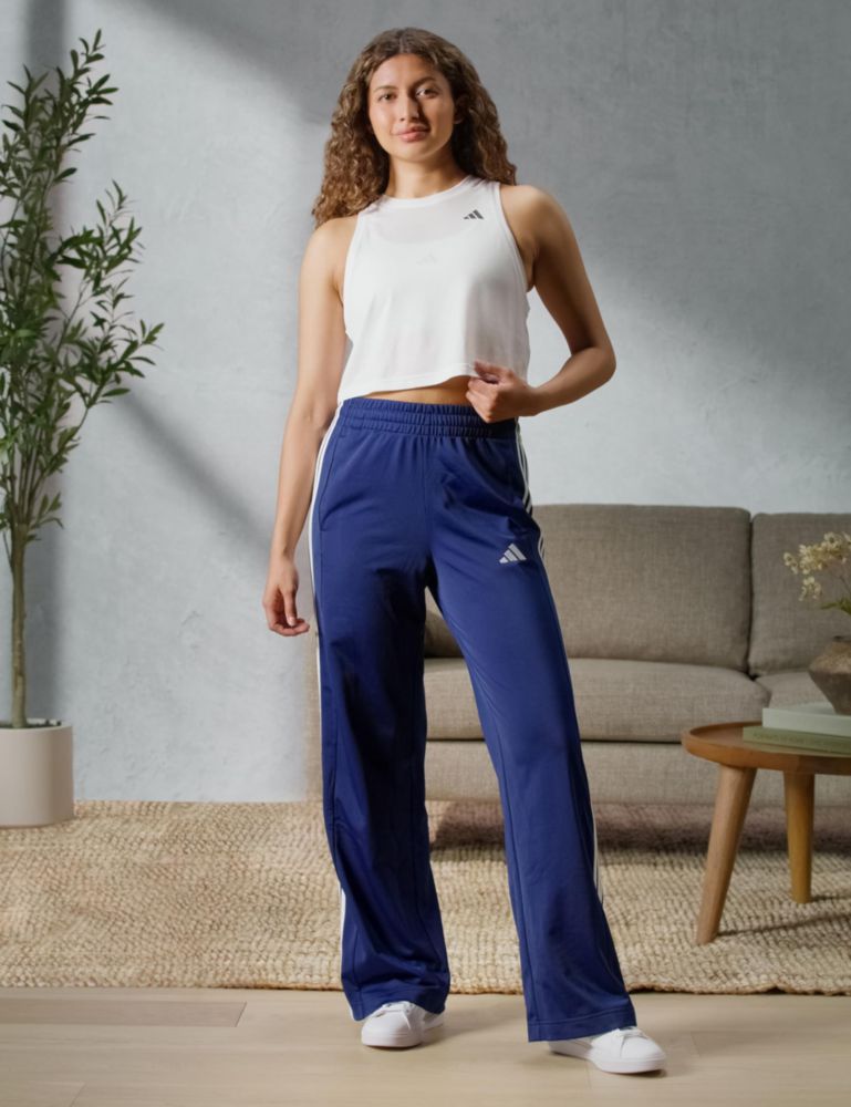 Pantalón Tricot adidas Mediano Azul Oscuro 3 Rayas