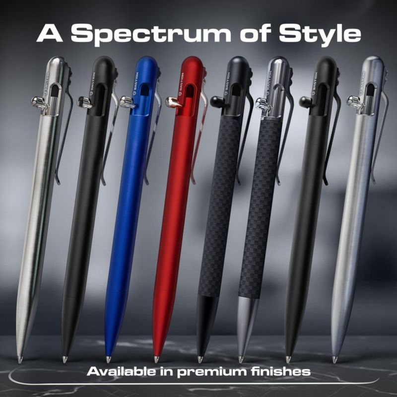 Bolígrafo BASTION Bolt Action de Fibra de Carbono Slim EDC