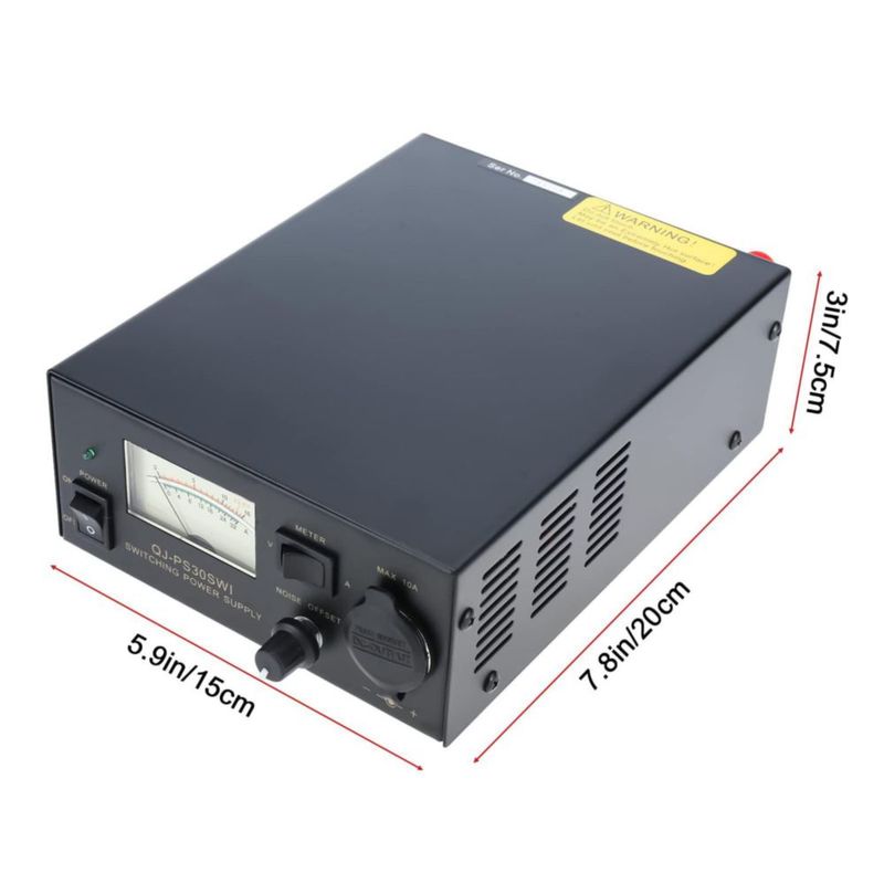 Fuente de Alimentación NORJIN 13.8V 30A con Encendedor de Cigarrillos 110V