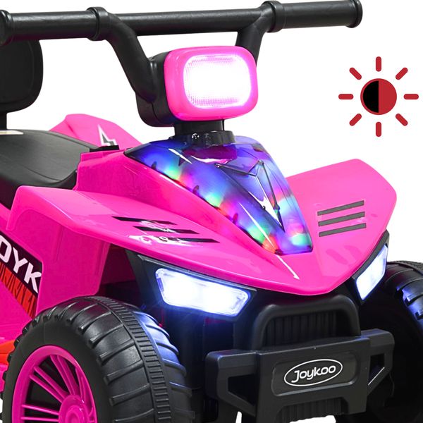 Cuatrimoto Montable Eléctrica Para Niños Con Luces Y Sonido Batería Recargable 6V A Partir De 3 Años - Rosa