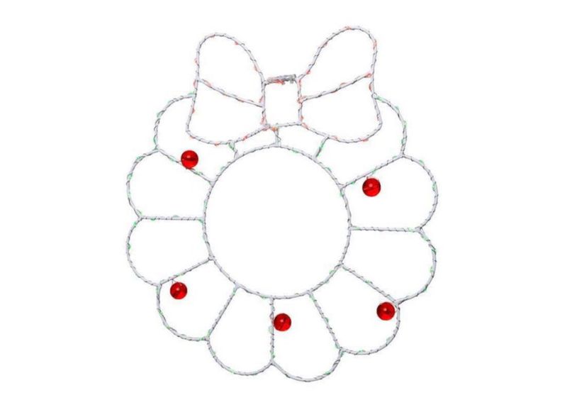 Wreath Celebrations con iluminación LED de doble cara para interiores y exteriores
