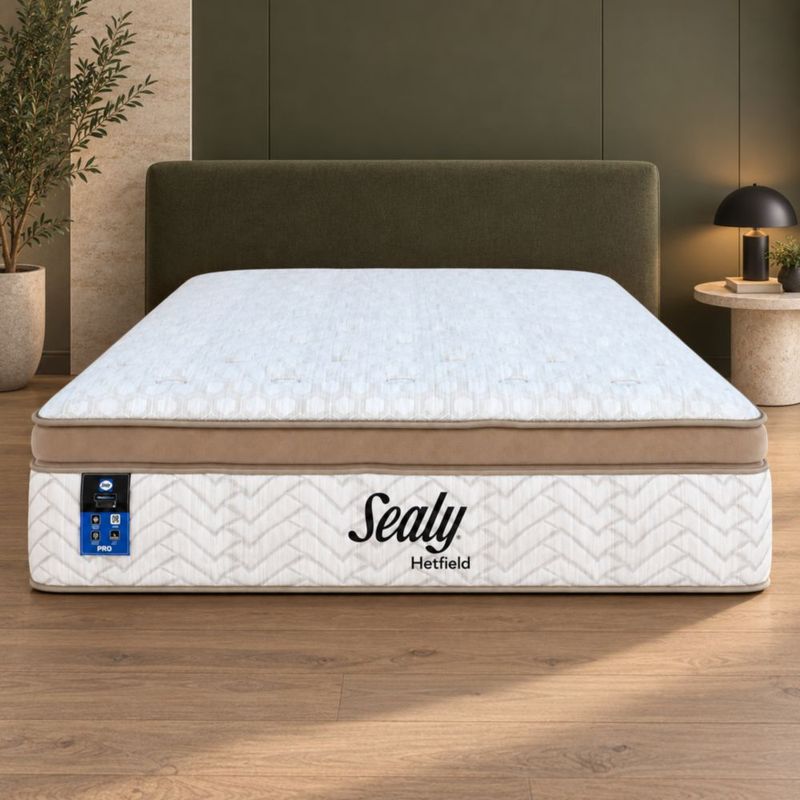Colchon Sealy Queen Size Hetfield Dream Foam Confort Luxury
