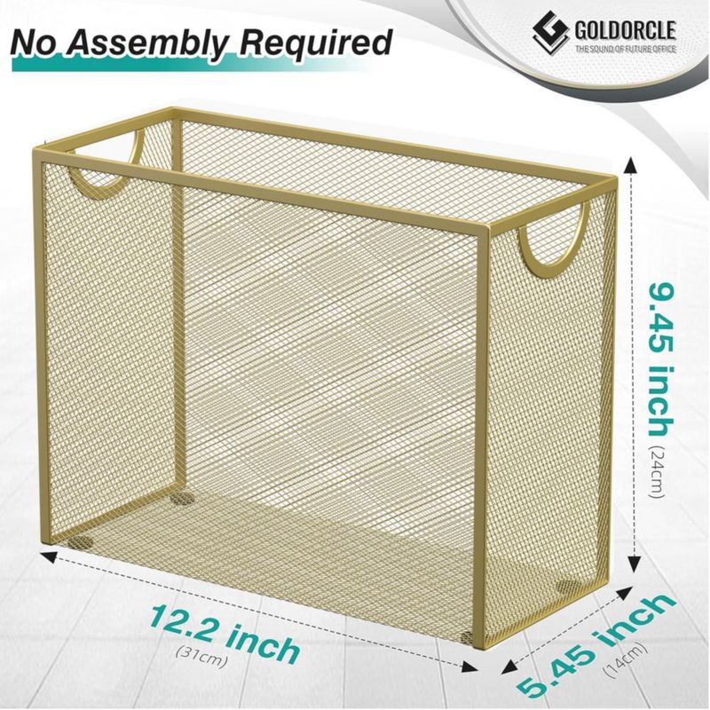 Organizador de Archivos GoldOrcle 31x24x14 cm Gris - Pack de 5