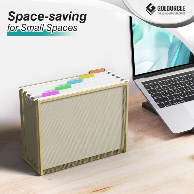 Organizador de Archivos GoldOrcle 31x24x14 cm Gris - Pack de 5