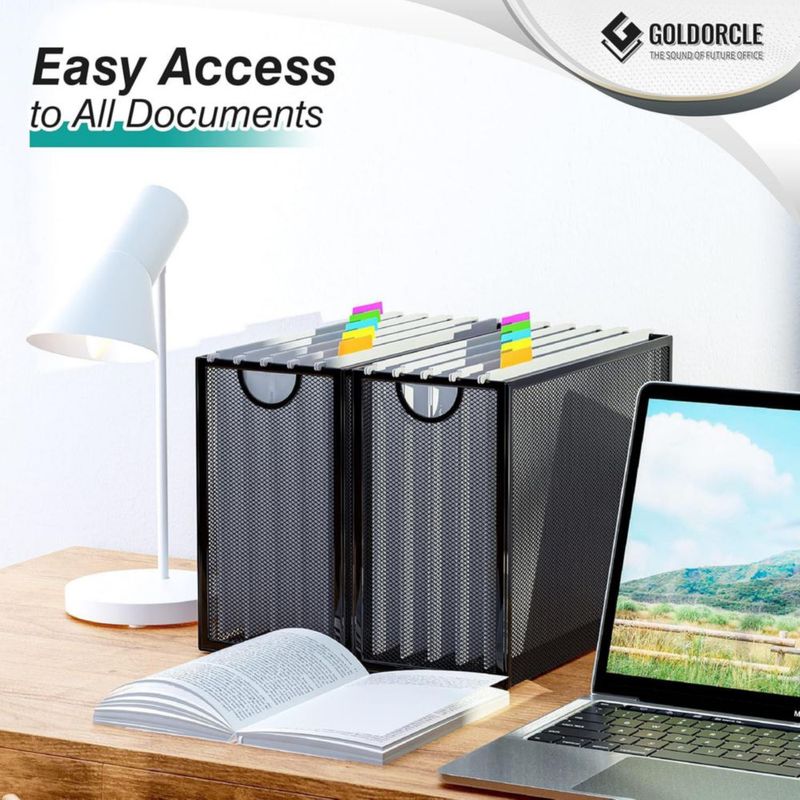 Organizador de Archivos GoldOrcle 31x24x14 cm Gris - Pack de 5