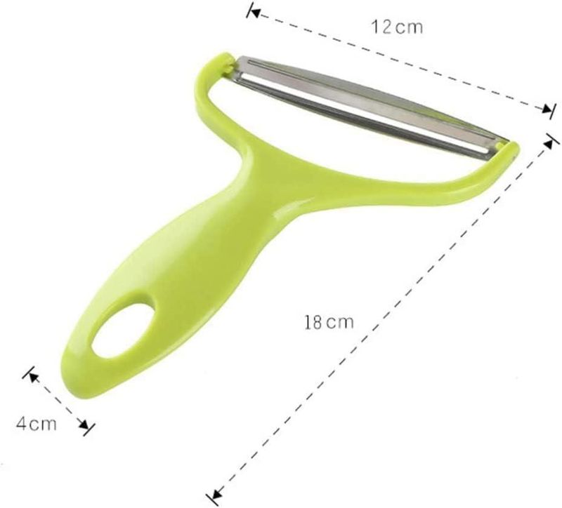 Pelador de alimentos joviqiso 11 cm verde 2 uds acero inoxidable