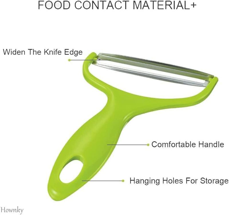 Pelador de alimentos joviqiso 11 cm verde 2 uds acero inoxidable