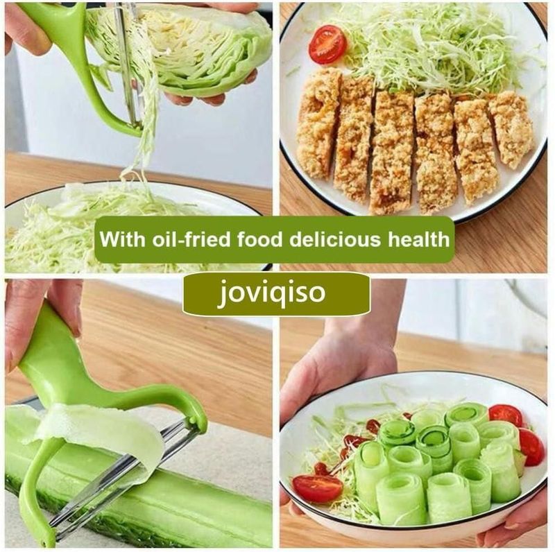 Pelador de alimentos joviqiso 11 cm verde 2 uds acero inoxidable