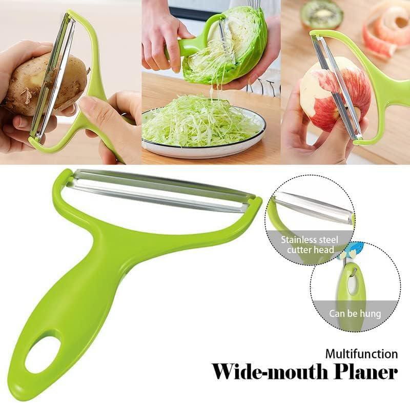 Pelador de alimentos joviqiso 11 cm verde 2 uds acero inoxidable