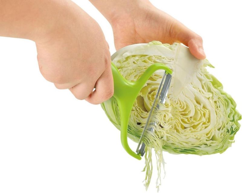 Pelador de alimentos joviqiso 11 cm verde 2 uds acero inoxidable