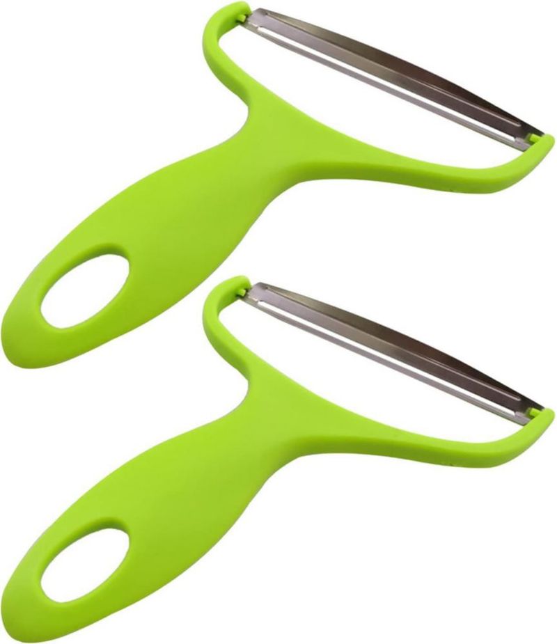 Pelador de alimentos joviqiso 11 cm verde 2 uds acero inoxidable