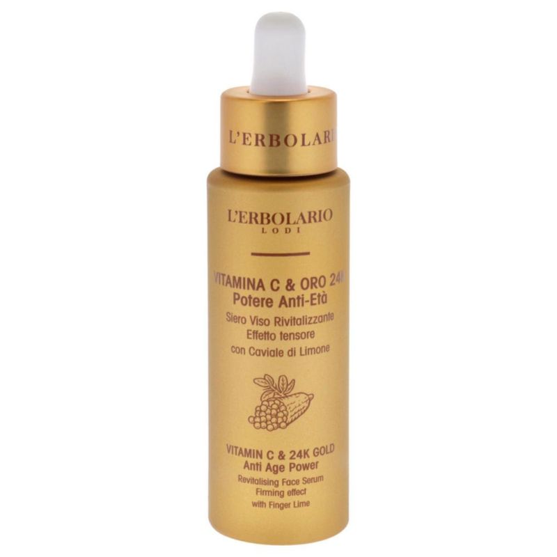 Sérum facial L'Erbolario con vitamina C y oro de 24 quilates 30 ml antienvejecimiento