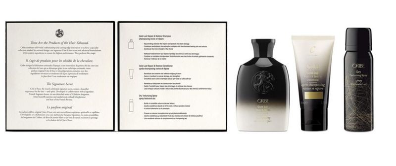 Set de cuidado del cabello ORIBE Obsessed paquete de 3 unidades negro