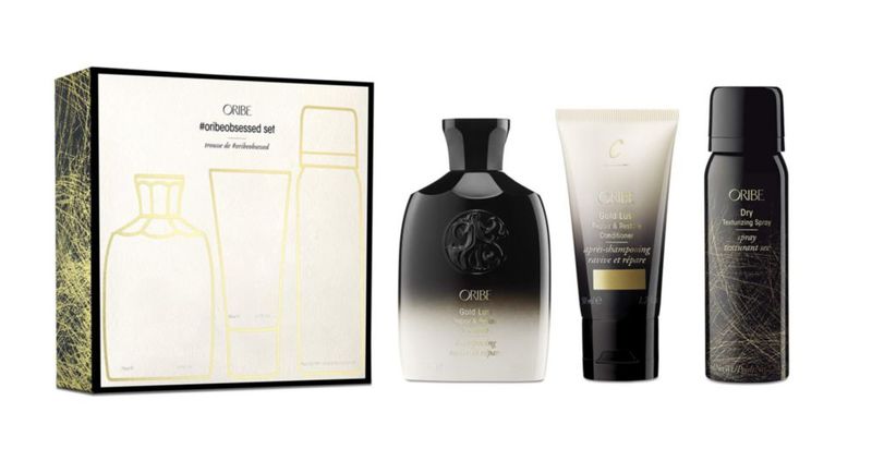 Set de cuidado del cabello ORIBE Obsessed paquete de 3 unidades negro