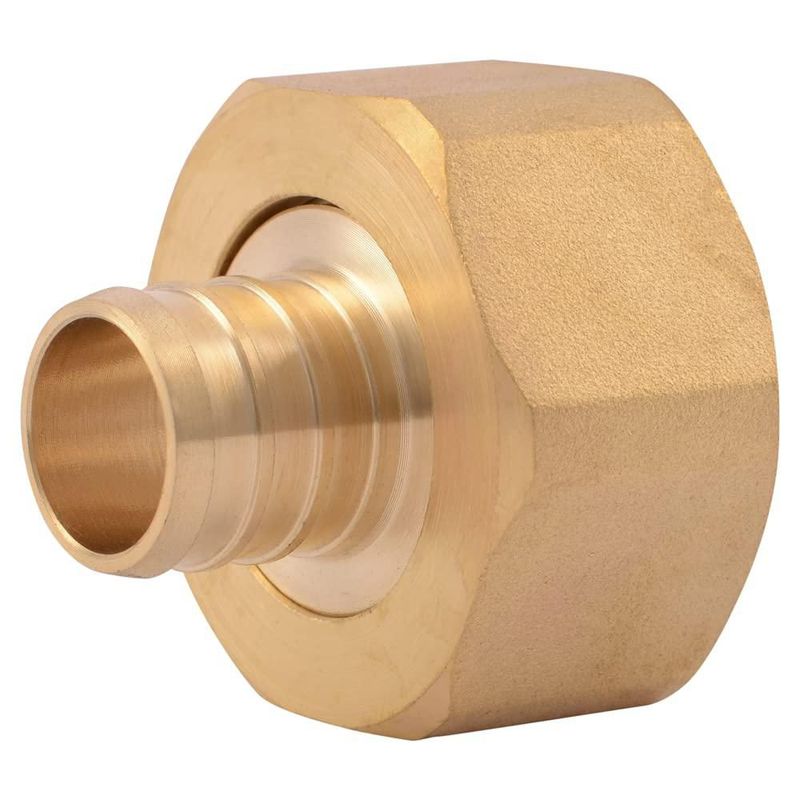 Adaptador giratorio SharkBite Brass Crimp PEX de 3/4 x 1 pulgada