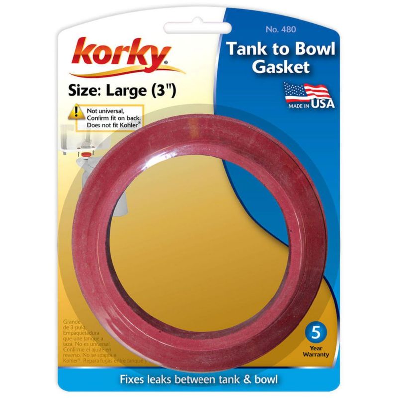 Junta Korky 480BP para tanque de inodoro a tazón 3 pulgadas roja