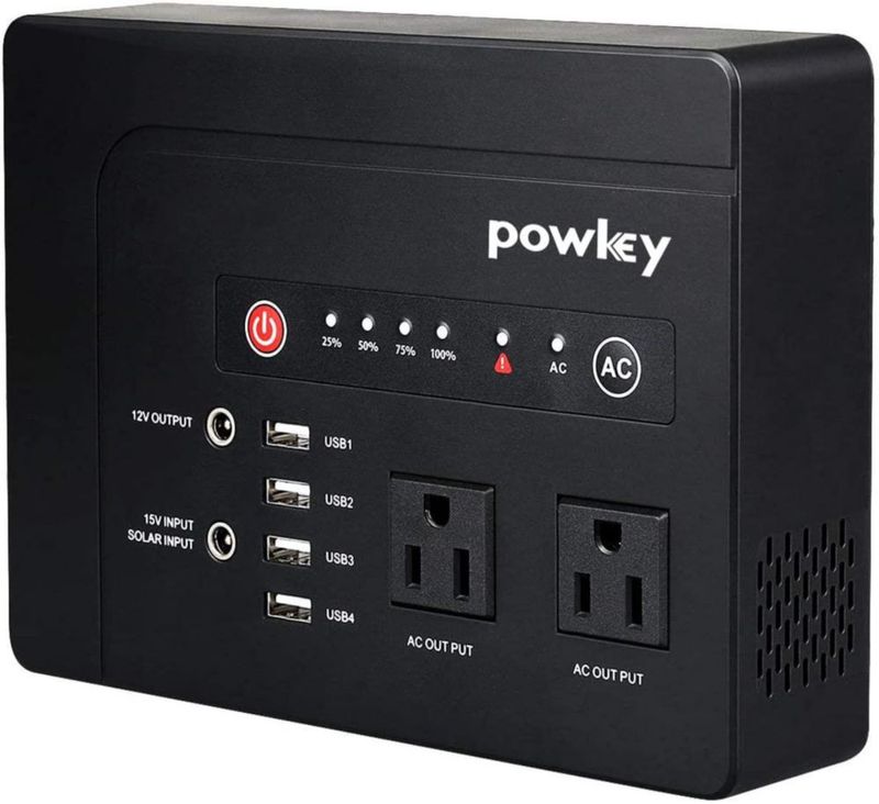 Banco de energía powkey 200W 146Wh con toma de CA portátil de 110V